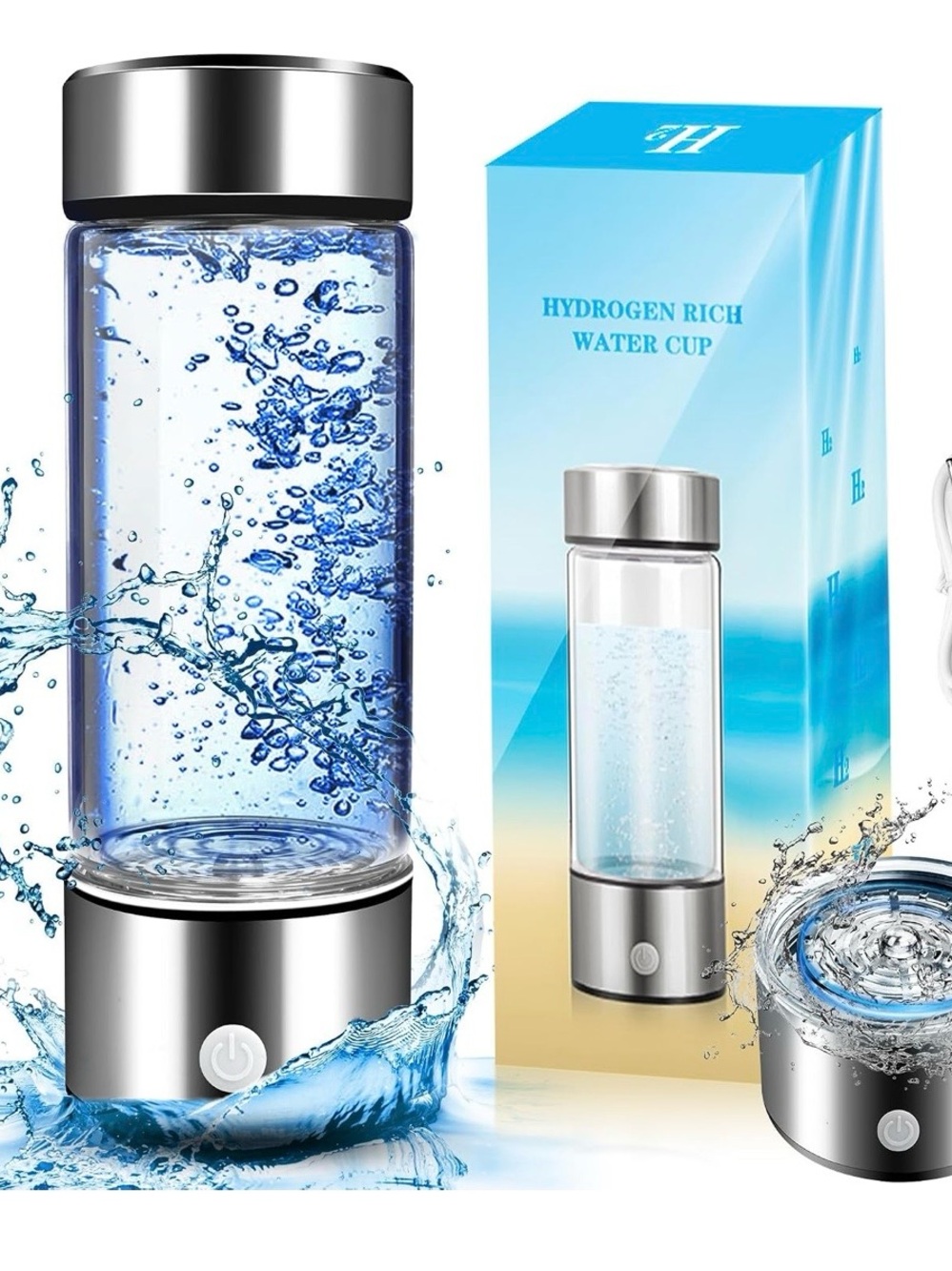 Hydrogen Water Bottle, Portable Hydrogen Water Bottle Generator